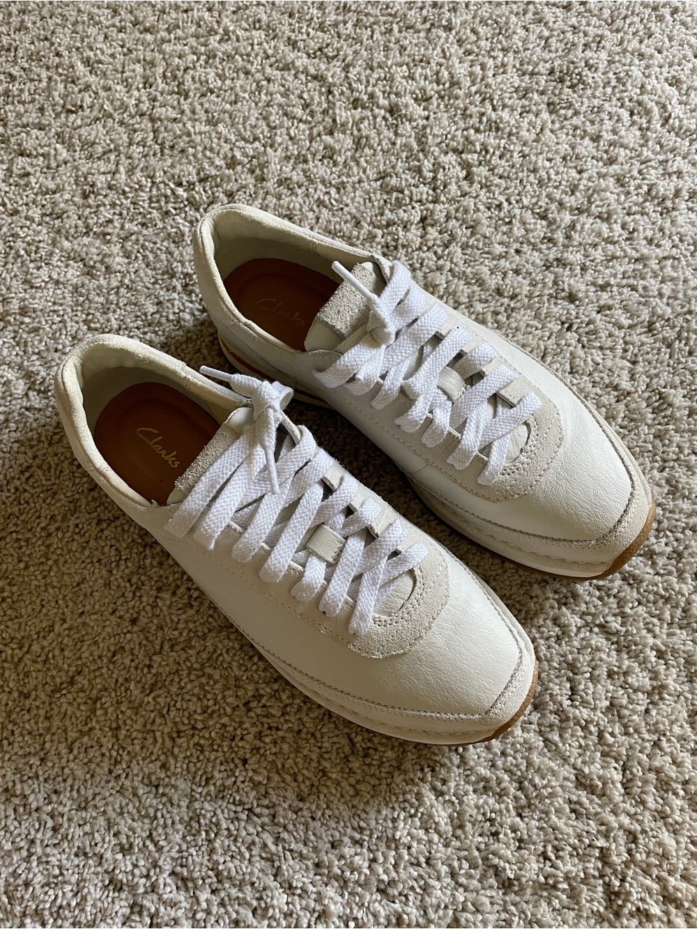 Clarks CraftRun Lace Sneakers White Combination Men’s size 8 NEW IN BOX - Picture 4 of 9